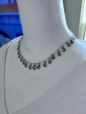 Silpada Sterling Silver Teardrop Charm Necklace - Silver